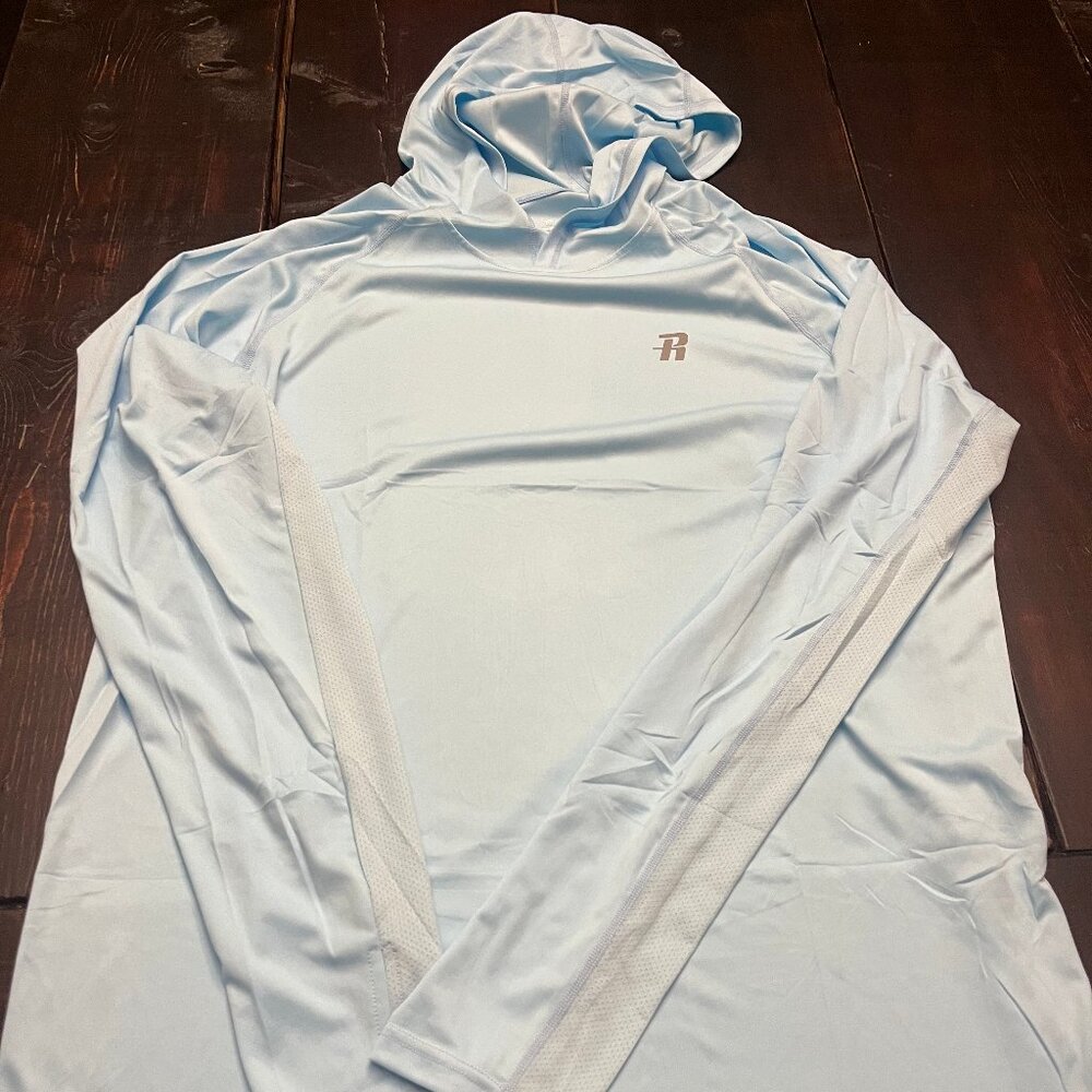 Ridgecut Performance Hoodie Light Blue Athletic Pullover Lightweight - XL